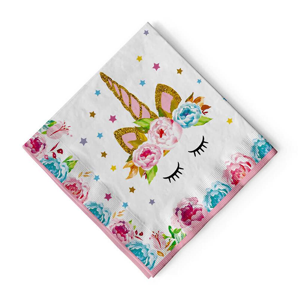 Салфетки "Голова Единорога" 33х33 см