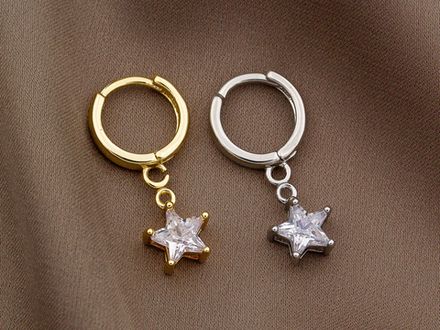 Подвеска Звезда-mini с прозрачным кристаллом, 11мм