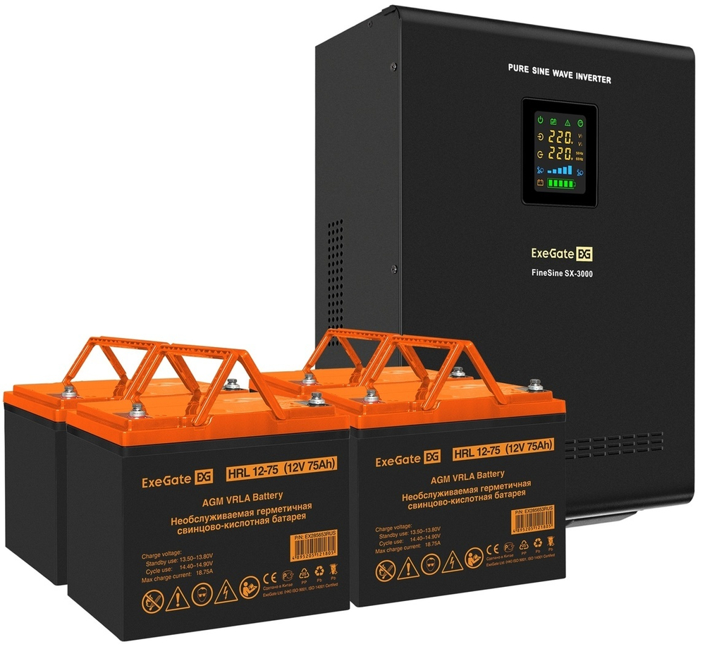 Комплект  Exegate FineSine SX-3000.LCD.AVR.2SH.T