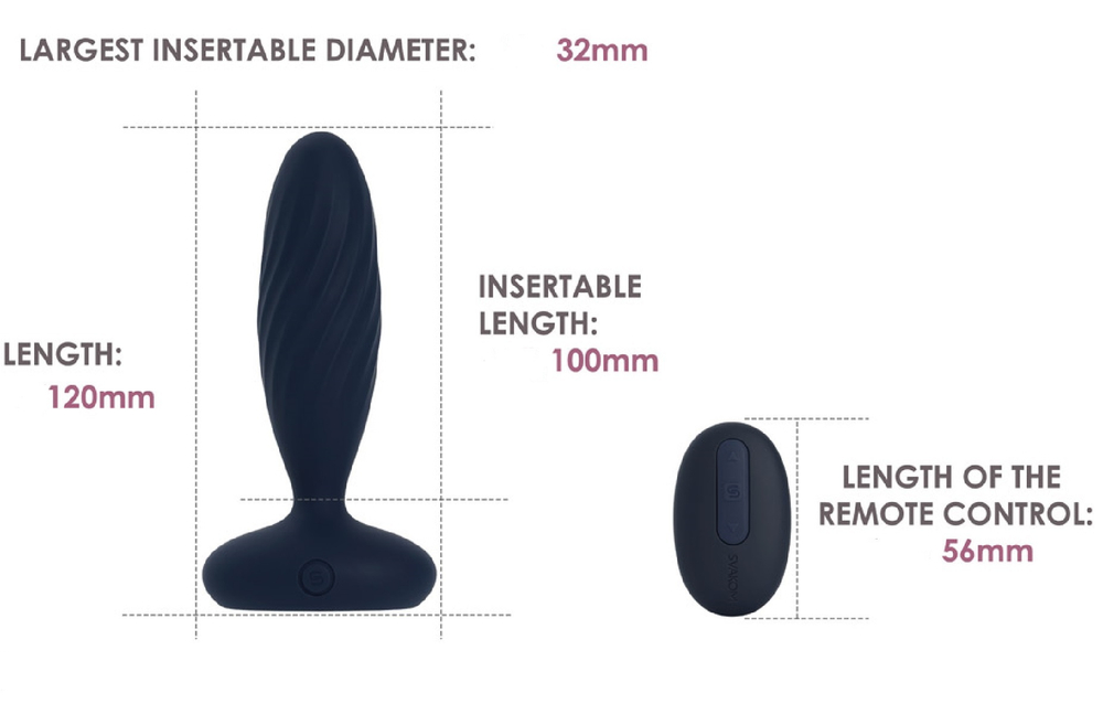 Анальная втулка Svakom Jordan с поступательными движениями 12 см