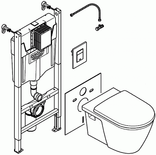 Инсталляция для подвесного унитаза Grohe Solido 38939000
