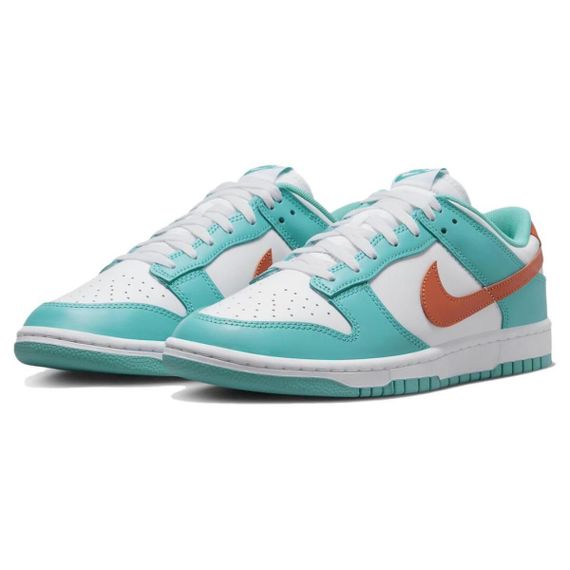 NIKE Dunk Кроссовки для скейтбординга Низкие Белые, Синие и Оранжевые Унисекс