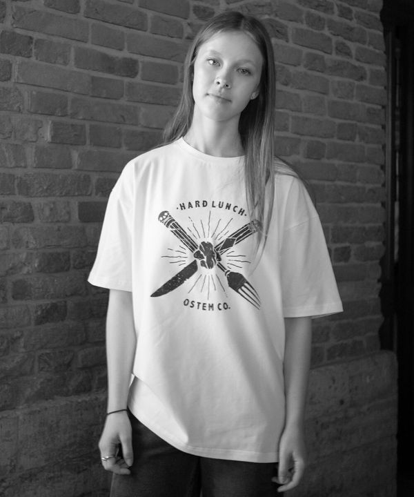 Футболка оверсайз Fork and Knife белая - фото 5