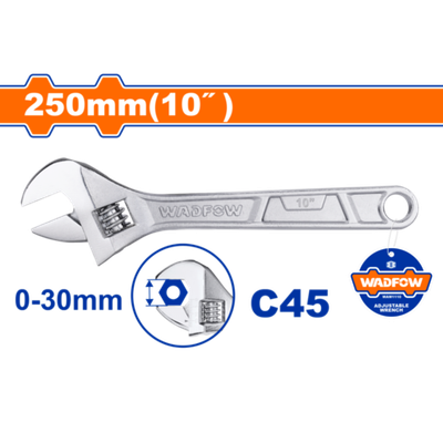 Ключ разводной 250 мм, 0-30 мм (6/24) WADFOW WAW1110