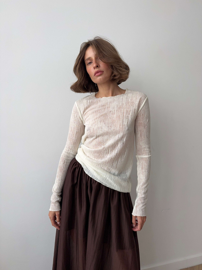 лонгслив VILEN wool молочный