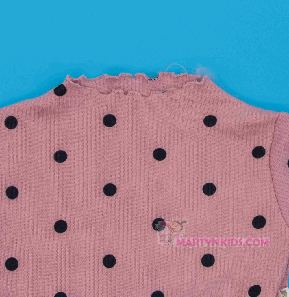 4354 платье Черные горошенки