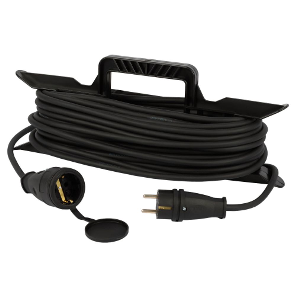 Удлинитель силовой ЭРА GREEN LINE FR-KG-10m-3x2,5-IP44 на рамке 1 гнездо с крышкой с заземлением 10м КГ 3x2.5мм2 IP44 | Силовые удлинители