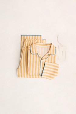 ZARA TIMELESS - ПОЛОСАТАЯ ПИЖАМА, ЖЕЛТЫЙ