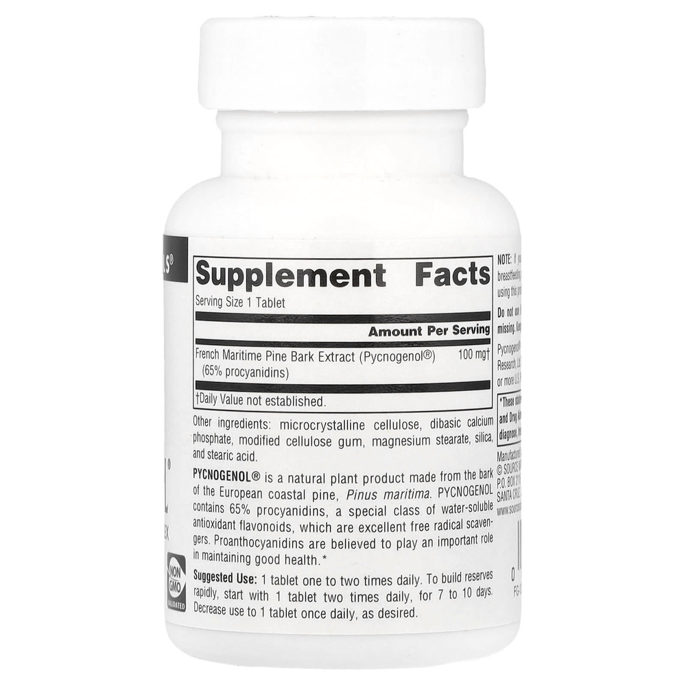 Source Naturals, Pycnogenol®, 100 мг, 60 таблеток