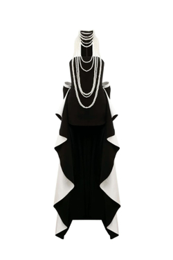 Мини-платье со шлейфом