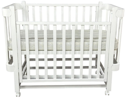 Детская кроватка Антел Solnyshko 2 продольный маятник 538350 белый/белый