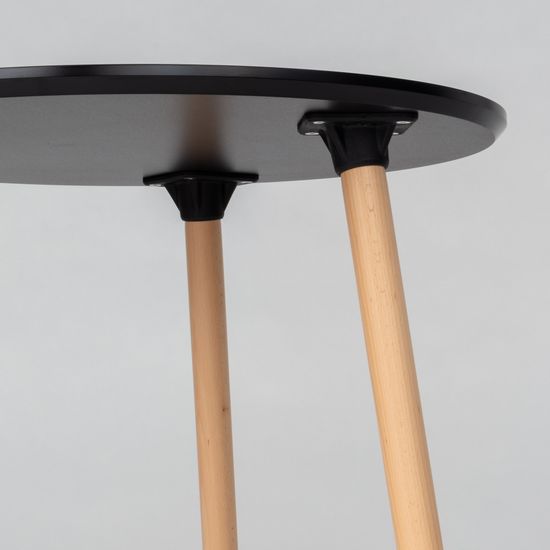 Обеденный стол Copine 80 см меламин черный | Купить в StoreForHome.ru