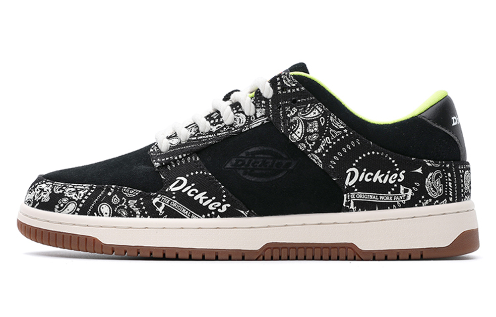 Dickies Trendy Multicolor Comfortable And Versatile Low top Skateboard Shoes Men"s Black White