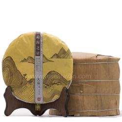 0522к Чай прессованный черный Пуэр Шу "ДАИ, Мэнхай Чжисинь" (ци цзы бин, 357 гр)