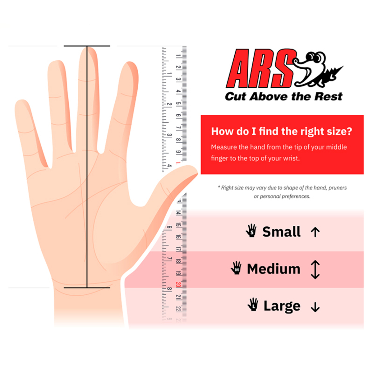секатор ARS VS-7XZ — красный — ARS Corporation