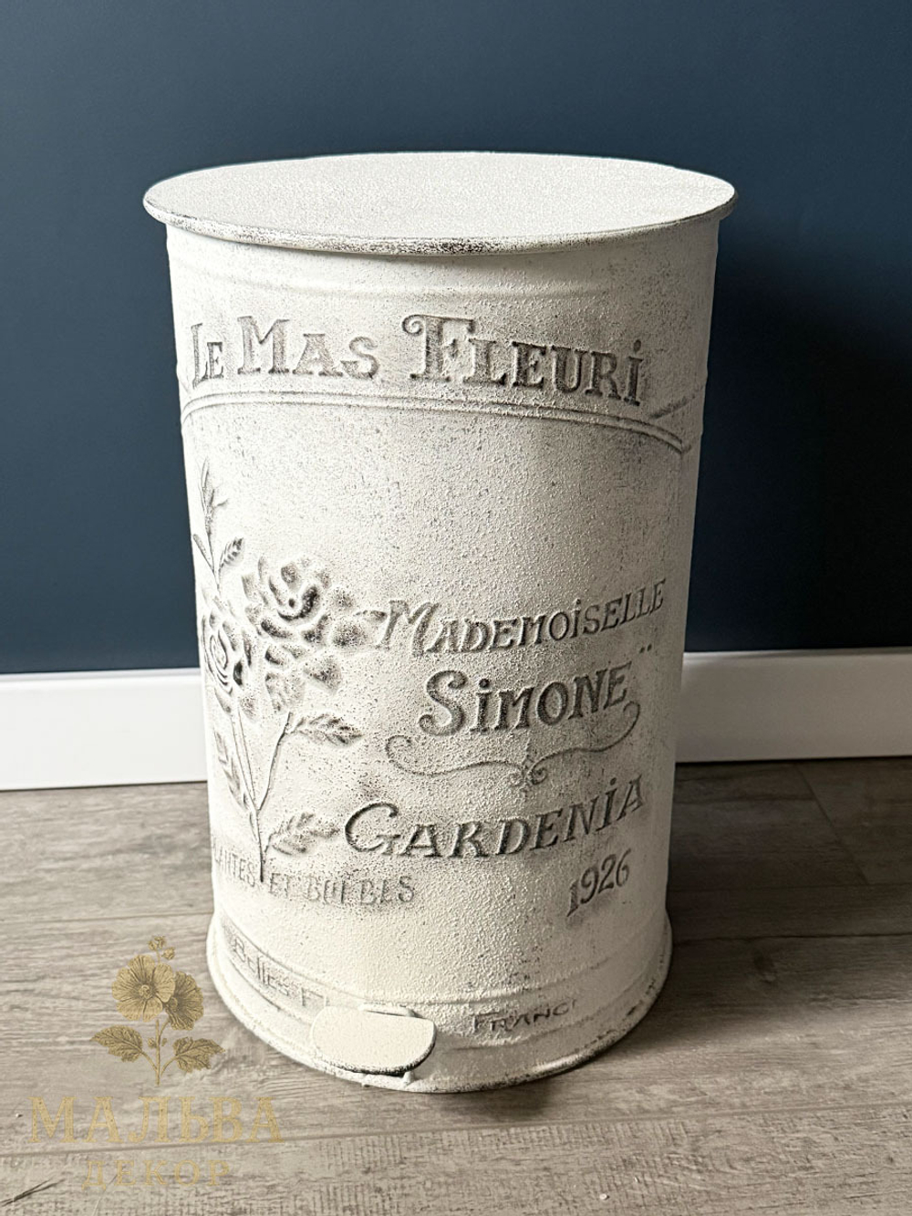 Бак "Флёр" белый 29х35х45 см / 12000 мл