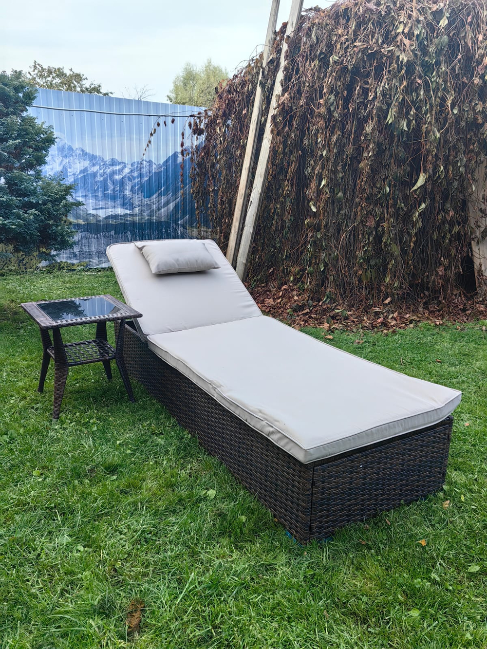 Шезлонг из искусственного ротанга Орландо цвет Шоколад