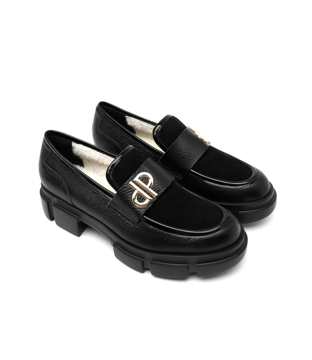 Кожаные мокасины Pollini - черный(SA10114H1FTA3)