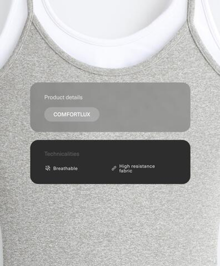 Oysho Короткий комбинезон Comfortlux с меланжевым эффектом, серый меланж