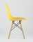 Eames Style DSW желтый пластик, стальной каркас, натуральный массив бука