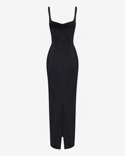 Платье-бюстье макси из сатина