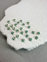 Шатоны 4 мм, Хризолит опал в серебре, 25 шт