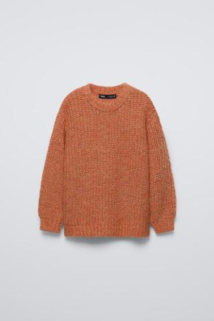 ZARA ТРИКОТАЖНЫЙ СВИТЕР, ОРАНЖЕВЫЙ