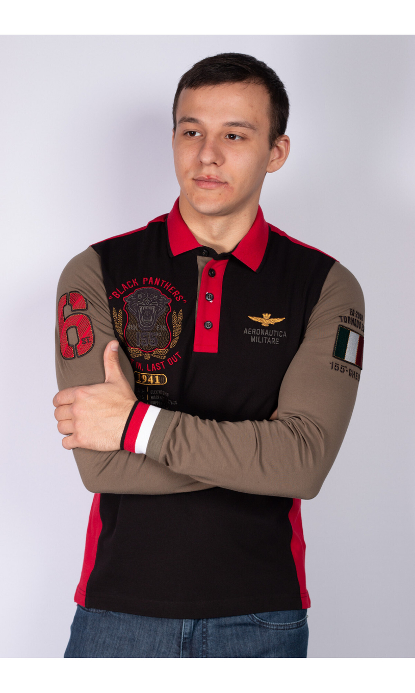 Поло с длинным рукавом  AERONAUTICA MILITARE