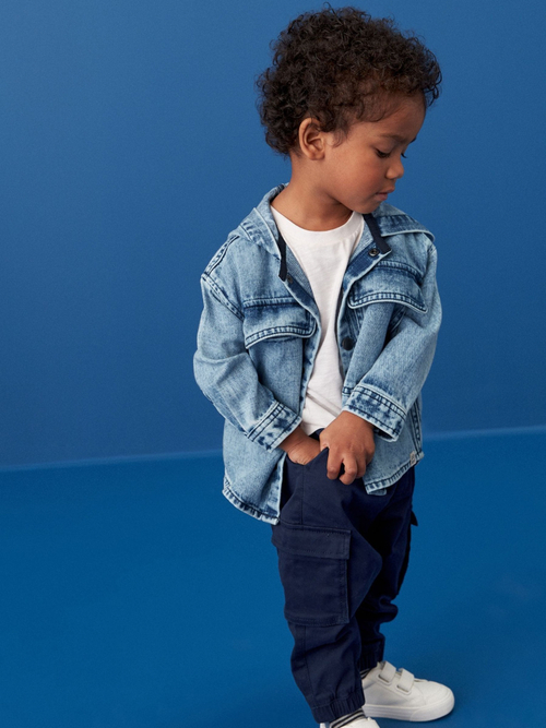 Куртка джинсовая с капюшоном Next N30-988, Голубой