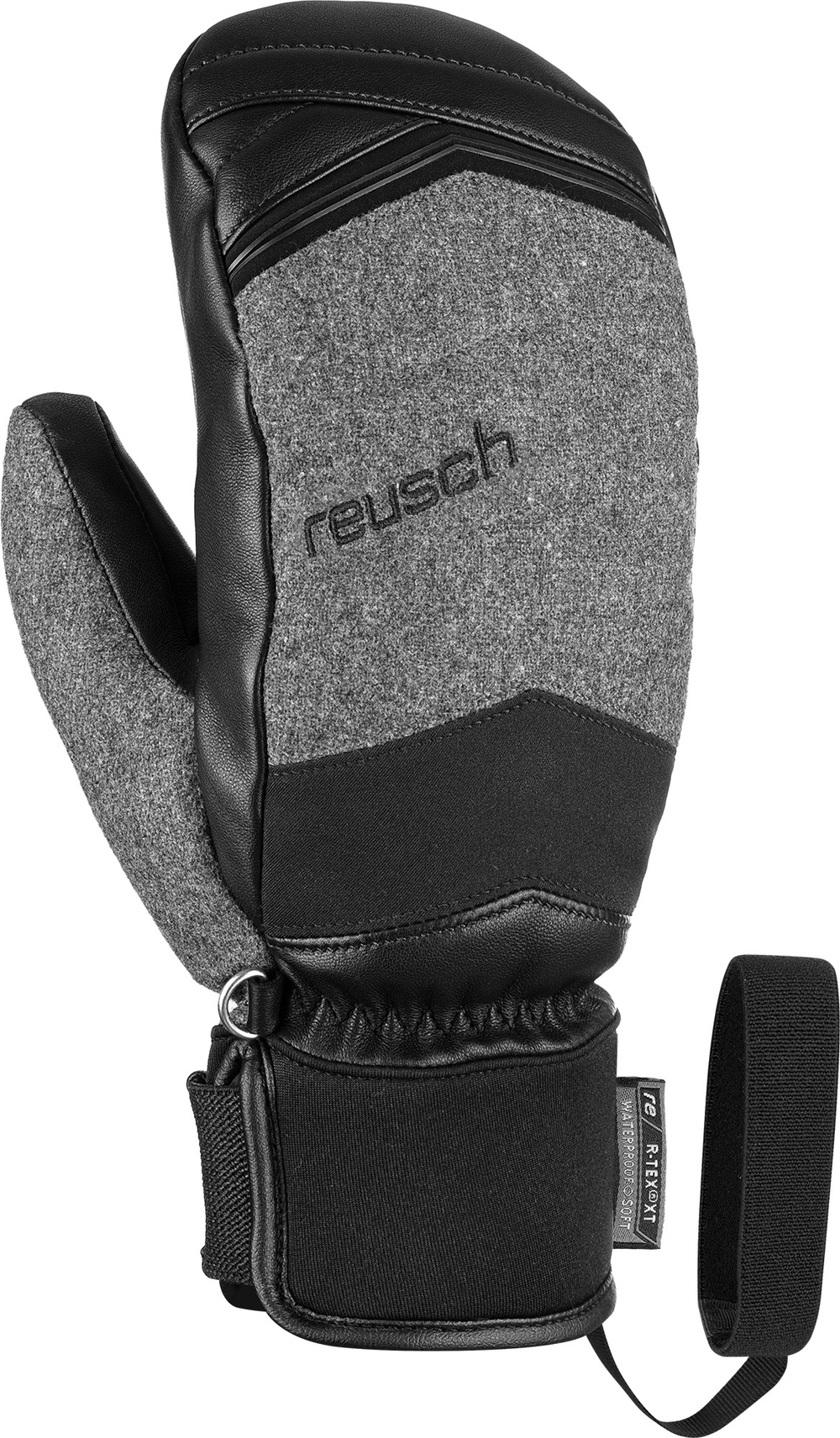 REUSCH 6131550_7711 варежки горнолыжные Laura R-TEX XT Mitten Black/Grey Alpine Melange