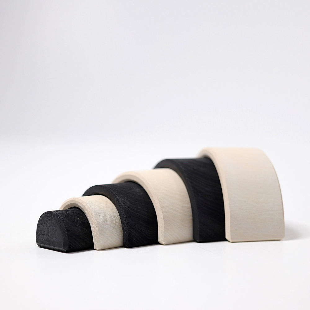 Маленькая деревянная радуга "Монохром" 6 деталей