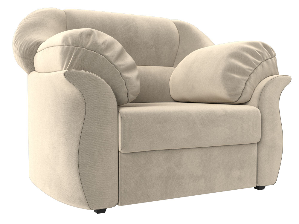 Кресло Карнелла, Бежевый, Микровельвет, 105837