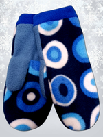 50051 Варежки детские флисовые васильковые (14)