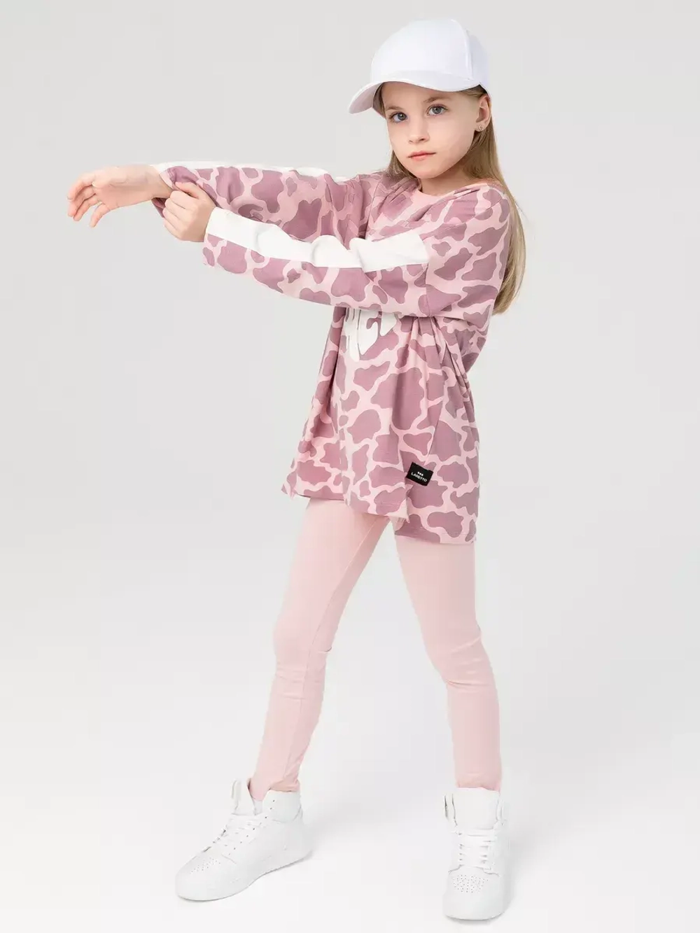 Костюм для девочки, лонгслив и леггинсы