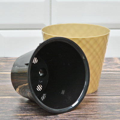 Горшок цветочный Manhattan 1л D125мм, молочный шоколад