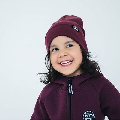 Two-ply turn-up jersey hat - Marsala
