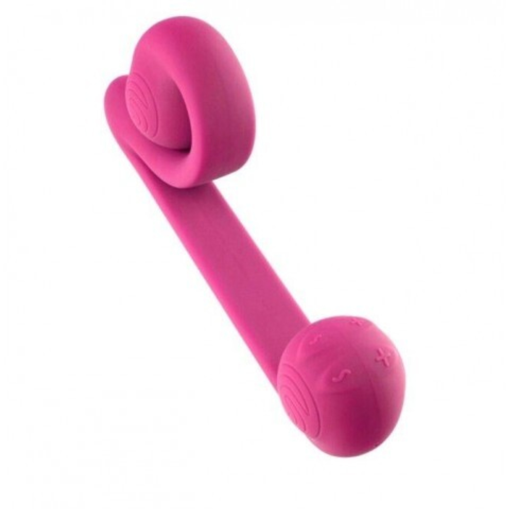 Вибромассажер для двойной стимуляции Snail Vibe розовый