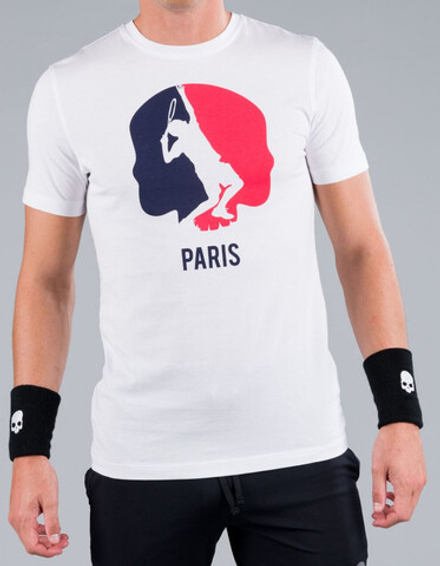 Мужская теннисная футболка Hydrogen City Cotton Tee Man - white/paris