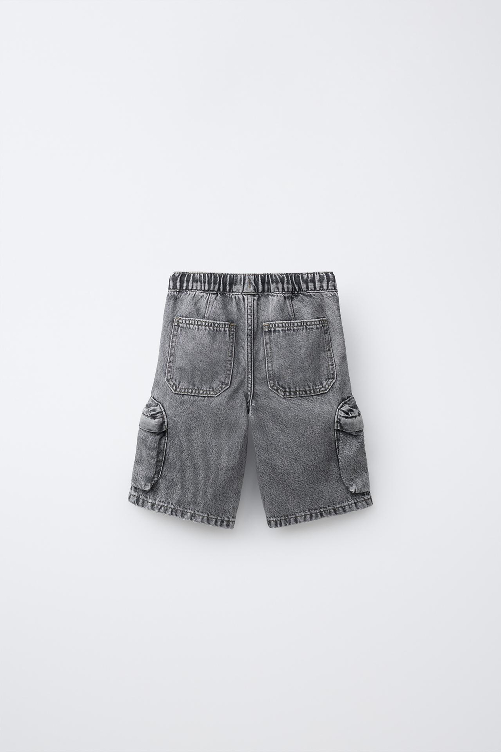 ZARA ДЖИНСОВЫЕ ШОРТЫ КАРГО URBAN, МЯГКИЙ СЕРЫЙ