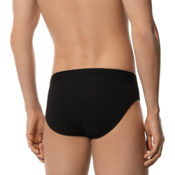 Мужские трусы брифы черные набор 2 в 1 Bikkembergs ELEGANCE BKK1USP10BI/2