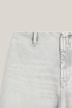 Massimo Dutti Джинсы прямого кроя с детальной отделкой на талии - Limited Edition, жемчужно-серый