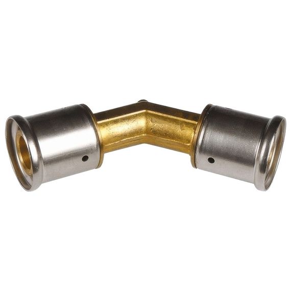 Угольник HENCO 45гр, латунь пресс, 32x32