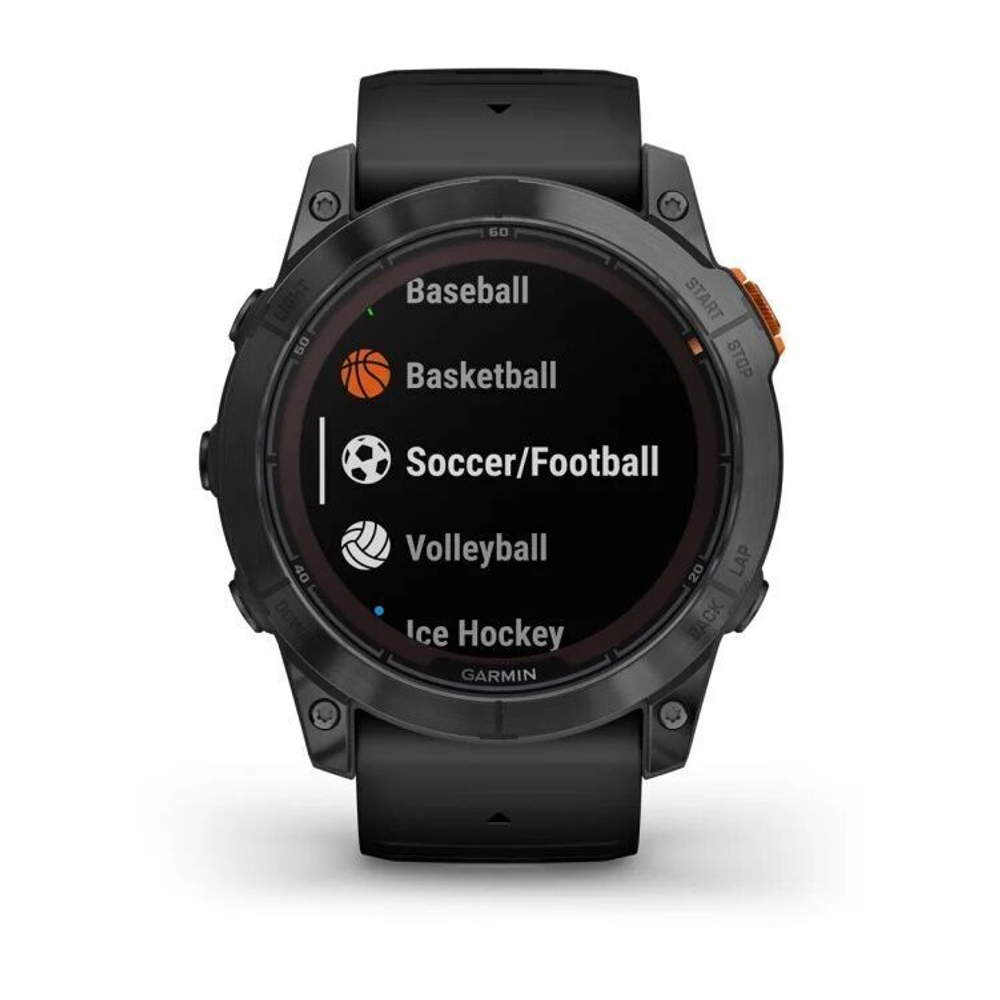Умные часы Garmin Fenix 7X Pro Solar Edition Титановый угольно-серый корпус с DLC-покрытием и черным ремешком