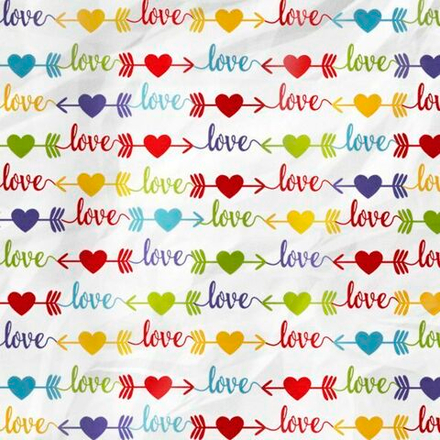 Упаковочная бумага (0,7*1 м) Амур, Влюбленные сердца, 1 шт.