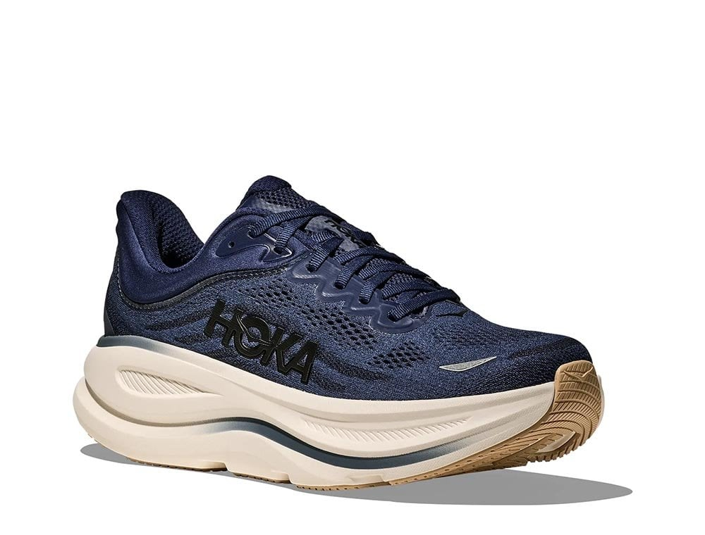 Мужские беговые кроссовки Hoka Bondi 9 M темно-сине-кремовые
