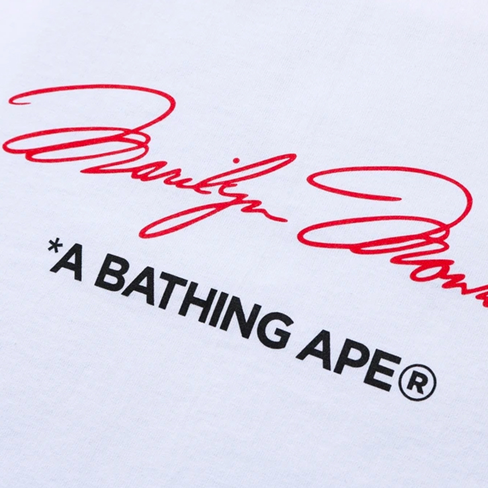 A Bathing Ape A Bathing Ape Bathing Ape X Marilyn Monroe Signature Tee белый