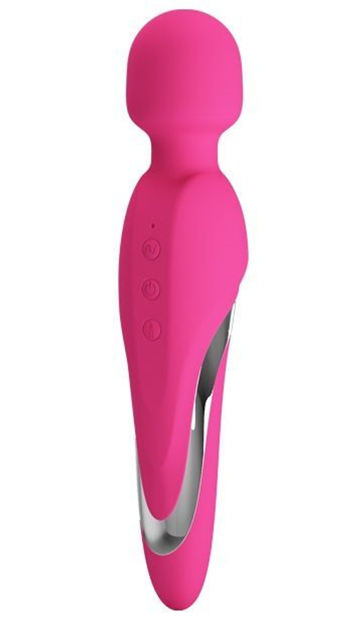 Розовый вибромассажер Michael с функцией нагрева