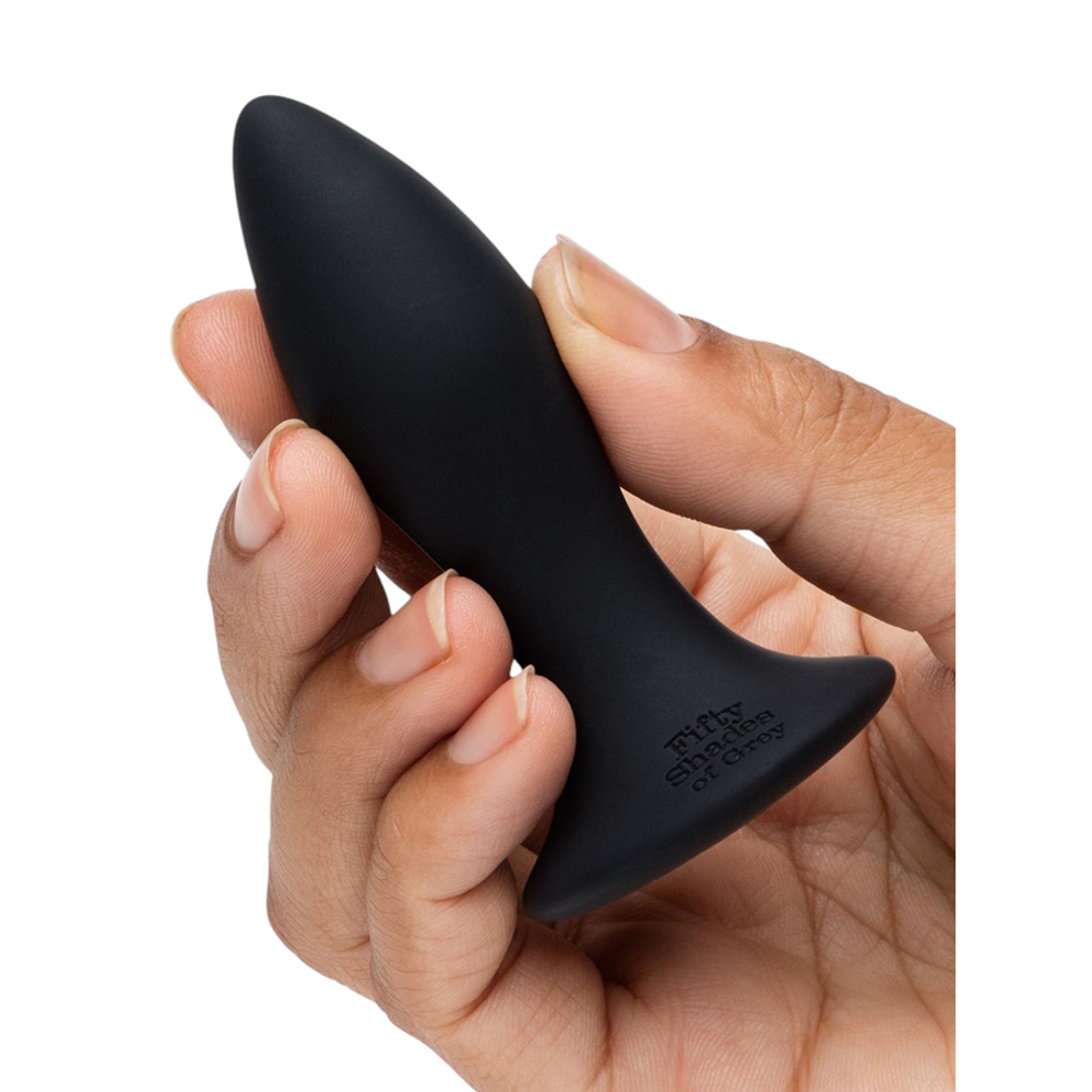 Черная анальная вибровтулка 8,9см Fifty Shades of Grey Sensation Rechargeable Vibrating Butt Plug