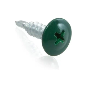 Саморезы для тонк. пластин с буром 4,2x16 (темно зеленый/белый цинк 20 шт) 226820