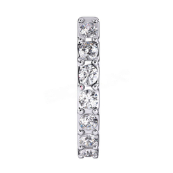 Детские серьги из медицинской стали White Crystal Hoop